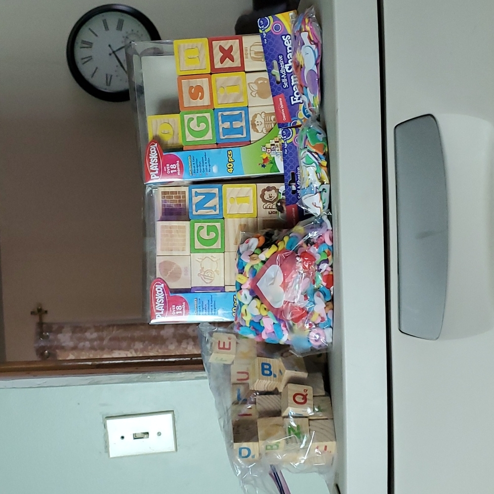 Building  blocks  and  foam shapes